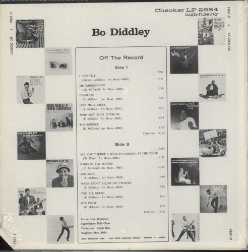 Bo Diddley Bo Diddley vinyl LP album (LP record) US BODLPBO872202