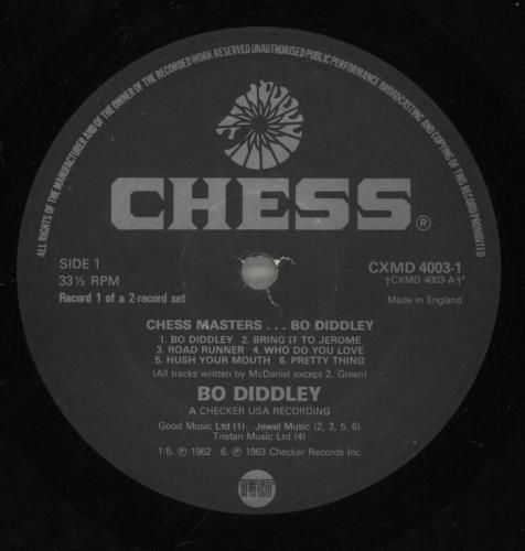 Bo Diddley Chess Masters 2-LP vinyl record set (Double LP Album) UK BOD2LCH433162