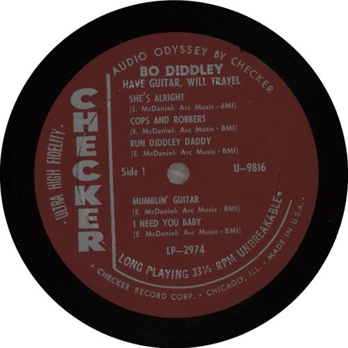 Bo Diddley Have Guitar Will Travel - 1st vinyl LP album (LP record) US BODLPHA754233