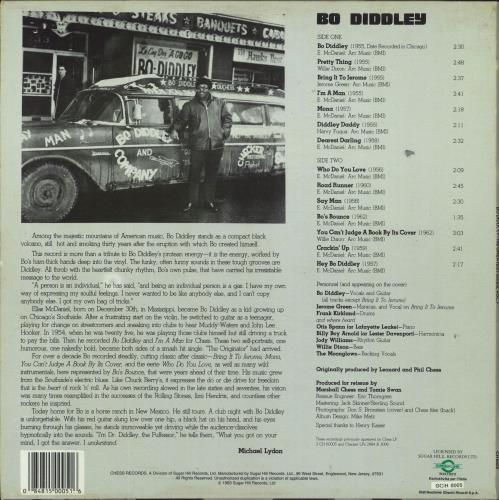 Bo Diddley His Greatest Sides Volume One vinyl LP album (LP record) Italian BODLPHI441271