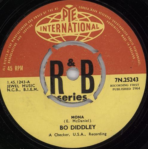 Bo Diddley Mona 7" vinyl single (7 inch record / 45) UK BOD07MO255653