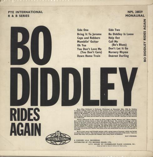 Bo Diddley Rides Again - EX vinyl LP album (LP record) UK BODLPRI886070