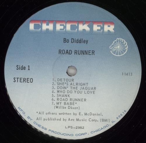 Bo Diddley Road Runner vinyl LP album (LP record) US BODLPRO872847