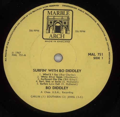 Bo Diddley Surfin' With Bo Diddley vinyl LP album (LP record) UK BODLPSU531938