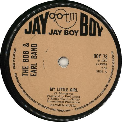 Bob & Earl My Little Girl 7" vinyl single (7 inch record / 45) UK B+E07MY728950