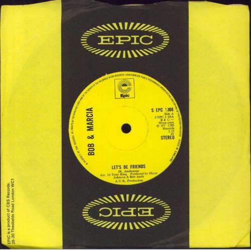 Bob & Marcia Let's Be Friends 7" vinyl single (7 inch record / 45) UK B+M07LE803989