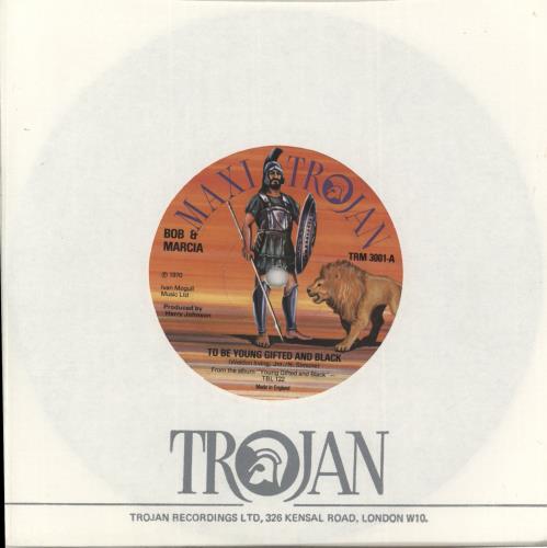 Bob & Marcia To Be Young Gifted And Black 7" vinyl single (7 inch record / 45) UK B+M07TO815482