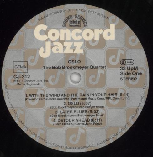 Bob Brookmeyer Oslo vinyl LP album (LP record) German BQ3LPOS861396