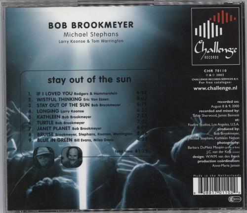 Bob Brookmeyer Stay Out Of The Sun CD album (CDLP) Dutch BQ3CDST774207