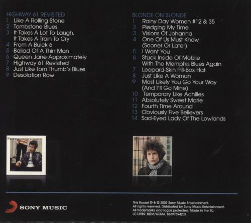 Bob Dylan 2CD 2 CD album set (Double CD) UK DYL2CCD484792