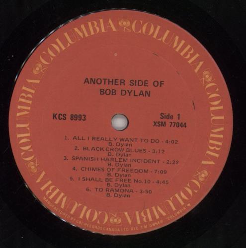 Bob Dylan Another Side Of Bob Dylan - Shrink vinyl LP album (LP record) Canadian DYLLPAN863558