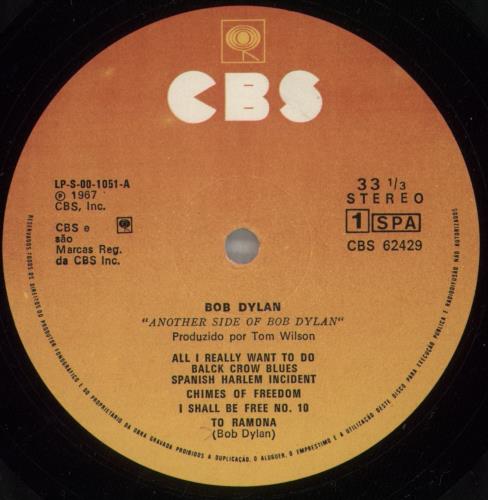 Bob Dylan Another Side Of Bob Dylan vinyl LP album (LP record) Portuguese DYLLPAN559363