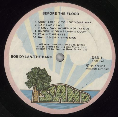 Bob Dylan Before The Flood - EX 2-LP vinyl record set (Double LP Album) US DYL2LBE604283