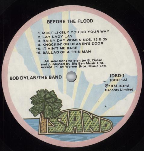 Bob Dylan Before The Flood 2-LP vinyl record set (Double LP Album) US DYL2LBE798367
