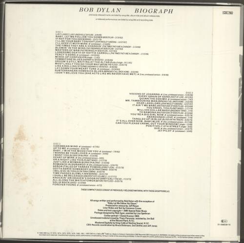 Bob Dylan Biograph - Hype Sticker CD Album Box Set Dutch DYLDXBI280063