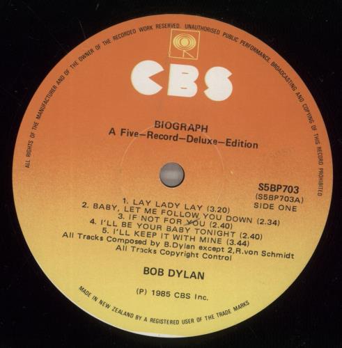 Bob Dylan Biograph Vinyl Box Set New Zealand DYLVXBI888174