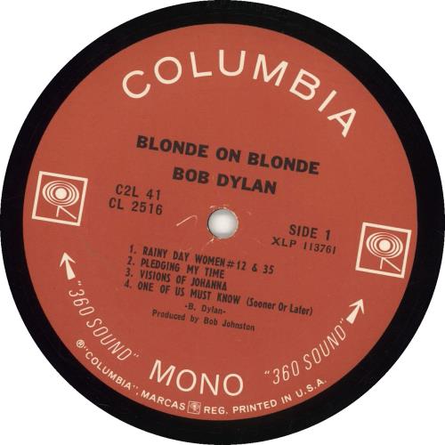 Bob Dylan Blonde On Blonde - Mono 2-LP vinyl record set (Double LP Album) US DYL2LBL690791