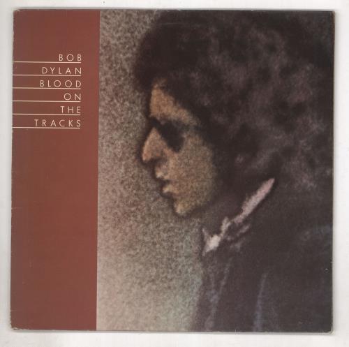 Bob Dylan Blood On The Tracks - plain orange label/alt back sleeve - EX vinyl LP album (LP record) UK DYLLPBL737679