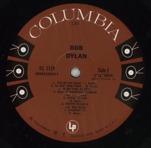 Bob Dylan Bob Dylan - 180gm vinyl LP album (LP record) US DYLLPBO855447