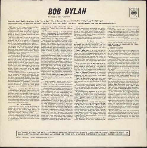 Bob Dylan Bob Dylan - Early 70s vinyl LP album (LP record) UK DYLLPBO804483