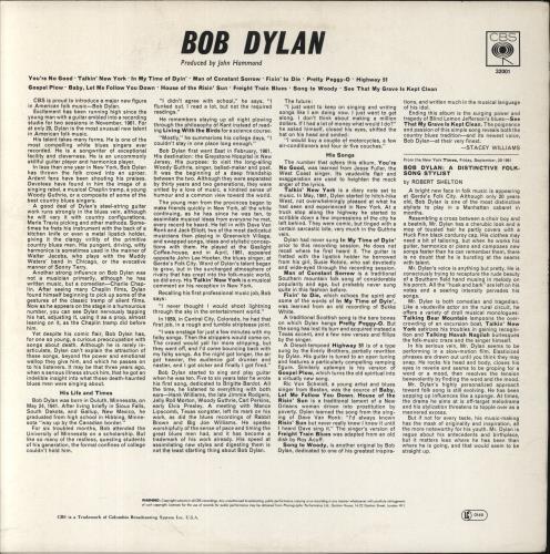 Bob Dylan Bob Dylan vinyl LP album (LP record) UK DYLLPBO591654