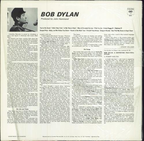 Bob Dylan Bob Dylan vinyl LP album (LP record) US DYLLPBO783570