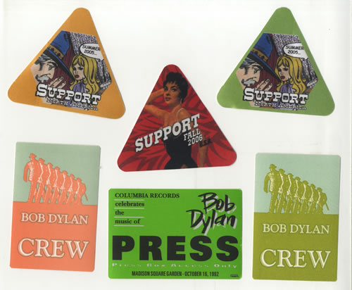 Bob Dylan Collection Of Satin Tour Passes tour pass UK DYLTPCO469697