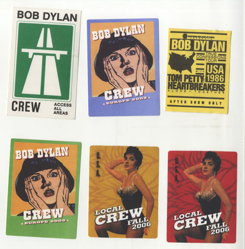 Bob Dylan Collection Of Satin Tour Passes tour pass UK DYLTPCO469697