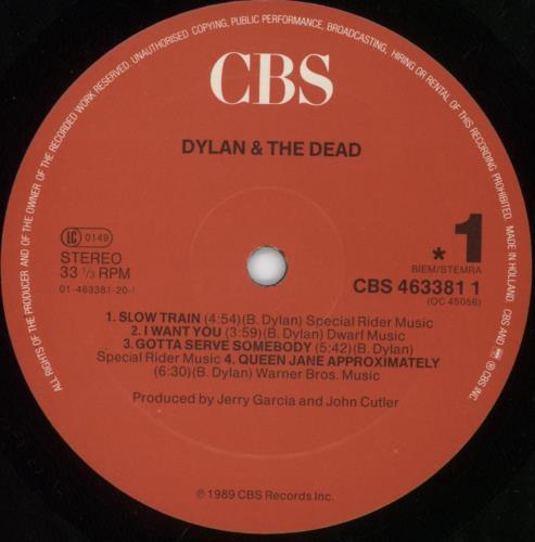 Bob Dylan Dylan & The Dead - Stickered sleeve vinyl LP album (LP record) Dutch DYLLPDY630215