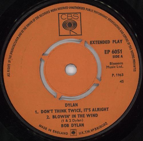 Bob Dylan Dylan EP - 2nd - 4pr - EX 7" vinyl single (7 inch record / 45) UK DYL07DY753028