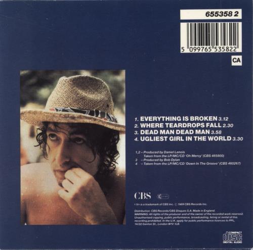 Bob Dylan Everything Is Broken CD single (CD5 / 5") UK DYLC5EV38445