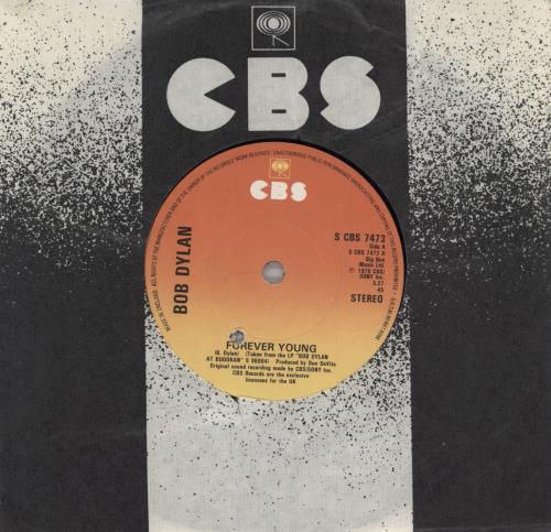 Bob Dylan Forever Young 7" vinyl single (7 inch record / 45) UK DYL07FO775372