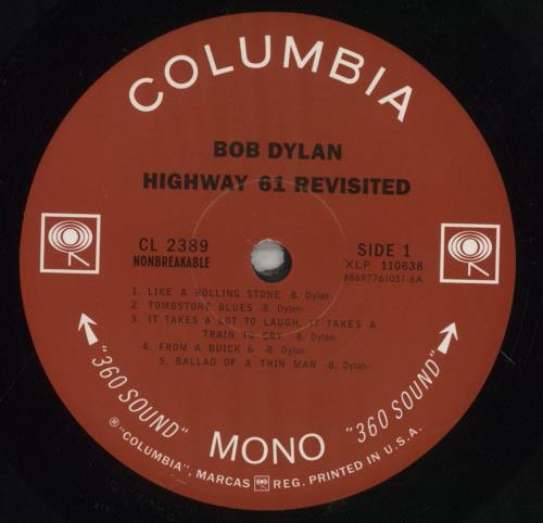 Bob Dylan Highway 61 Revisited - 180gm vinyl LP album (LP record) US DYLLPHI855455