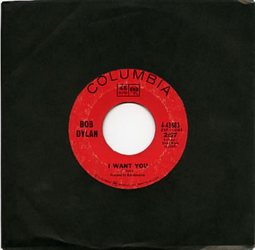 Bob Dylan I Want You 7" vinyl single (7 inch record / 45) US DYL07IW287575