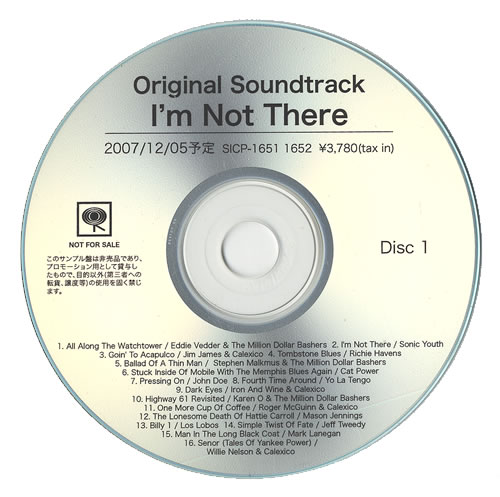 Bob Dylan I'm Not There OST CD-R acetate Japanese DYLCRIM473448
