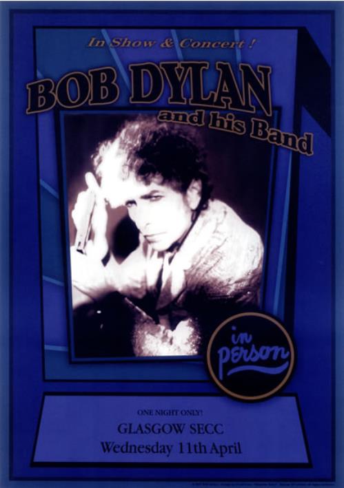 Bob Dylan In Show And Concert! - Glasgow poster UK DYLPOIN445955