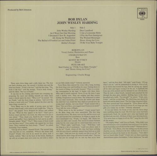 Bob Dylan John Wesley Harding - 1st Mono vinyl LP album (LP record) UK DYLLPJO802946