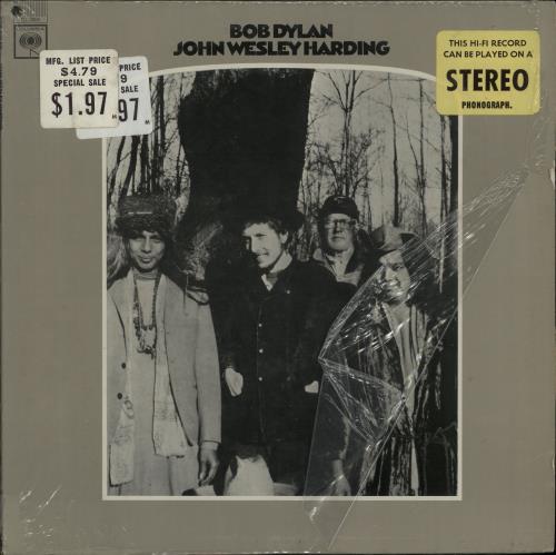 Bob Dylan John Wesley Harding vinyl LP album (LP record) US DYLLPJO647043