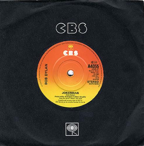 Bob Dylan Jokerman 7" vinyl single (7 inch record / 45) UK DYL07JO350174