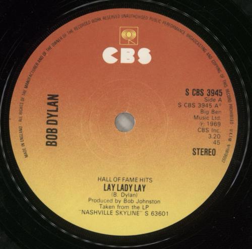 Bob Dylan Lay Lady Lay - Series Sleeve 7" vinyl single (7 inch record / 45) UK DYL07LA129433