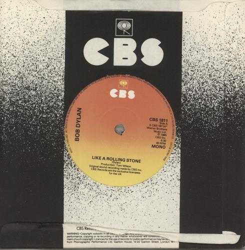 Bob Dylan Like A Rolling Stone 7" vinyl single (7 inch record / 45) UK DYL07LI752507
