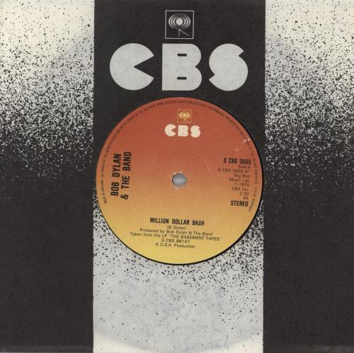 Bob Dylan Million Dollar Bash 7" vinyl single (7 inch record / 45) UK DYL07MI775374