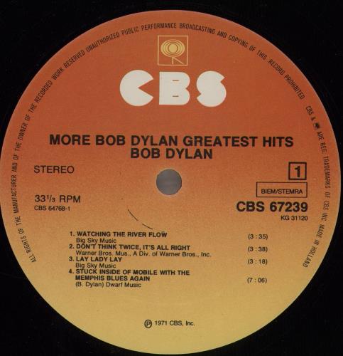 Bob Dylan More Bob Dylan Greatest Hits - graduated orange label 2-LP vinyl record set (Double LP Album) Dutch DYL2LMO752185