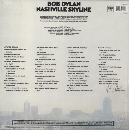 Bob Dylan Nashville Skyline - Sealed vinyl LP album (LP record) UK DYLLPNA212412