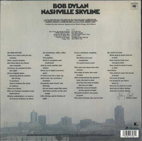 Bob Dylan Nashville Skyline - White Vinyl vinyl LP album (LP record) UK DYLLPNA786350
