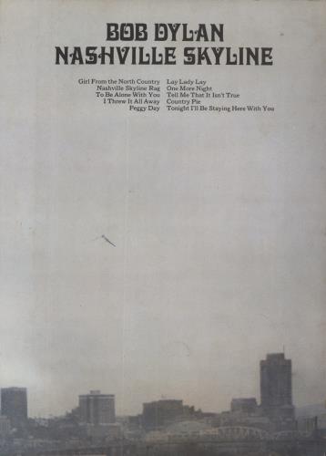 Bob Dylan Nashville Skyline book UK DYLBKNA317610