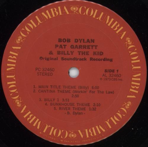 Bob Dylan Pat Garrett & Billy The Kid vinyl LP album (LP record) US DYLLPPA598792