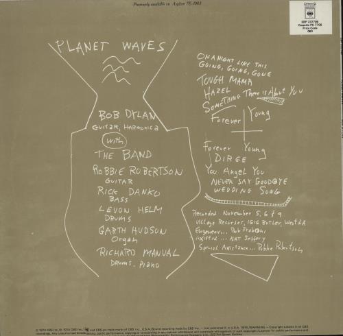 Bob Dylan Planet Waves vinyl LP album (LP record) Australian DYLLPPL671081
