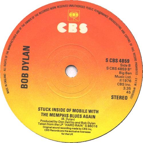 Bob Dylan Rita May 7" vinyl single (7 inch record / 45) UK DYL07RI334441