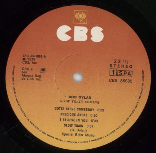 Bob Dylan Slow Train Coming vinyl LP album (LP record) Portuguese DYLLPSL339722